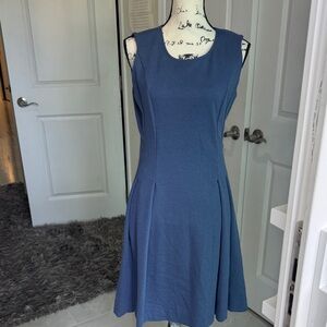 Lord & Taylor Elegant Blue Sleeveless Dress